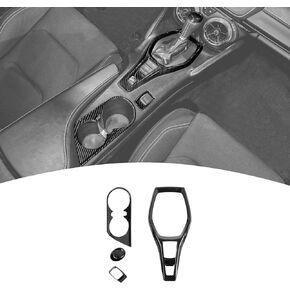 for Camaro Carbon Fiber Center Console Gear Shift Panel Trim Cover for Chevrolet Camaro 2017-2023 Black Carbon Fiber Grain Interior Accessories 4pcs in Kuwait