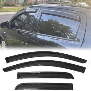FreeMotor802 Tape-On Window Vissors Sun Rain Hain Nusts for 2014-2024 Mitsubishi Mirage Hatchback | تنحرف الرياح في نافذة الرياح التي تنفّفها بزواج الرياح على طراز Slim Style Smoke Tinted Acrylic 4 PCS in Kuwait