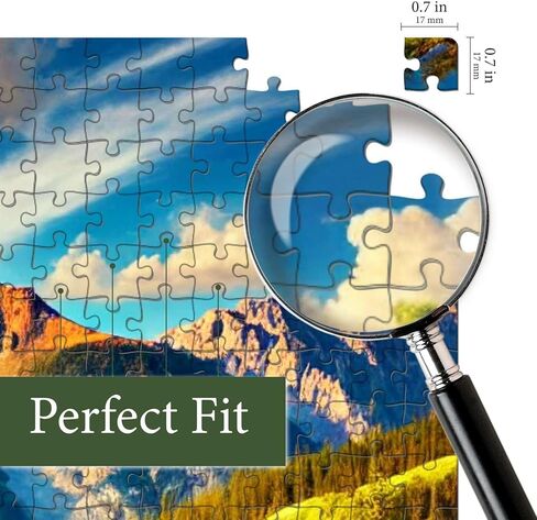 Jigsaw Puzzles for Adults 1000 Pieces - Challenging Colorful and Unique with Large Poster - Hard with Letters on Back - Rompecabezas para Adultos - Gifts for Adult, Couples, Teens (Colorful Mountains) in Kuwait