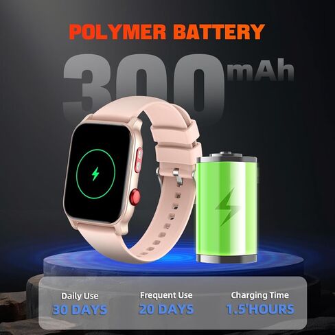 QTLLBT 9 Languages ​​Translation Watch Smart Watch Bluetooth Call (الإجابة/إجراء مكالمات) تعقب اللياقة البدنية IP68 Waterproof 100+ معدل ضربات القلب الرياضي Sleep Android iPhone Men and Women Smart Watch (Black) in Kuwait