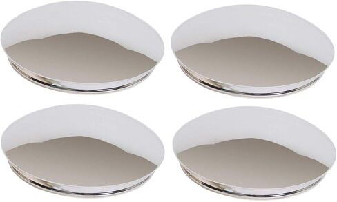 New Set of 4 Chrome Baby Moon Wheel Center Caps 7.5" Backside Diameter Metal Steel for American Racing VN31 Rim in Saudi Arabia