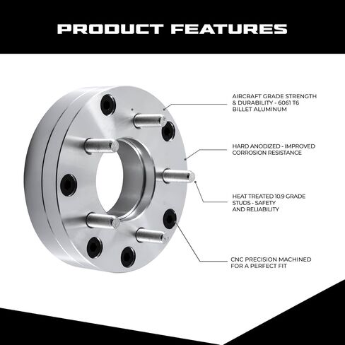 EZAccessory 2 Wheel Adapter 6x5.5 to 5x4.5 (5x114.3) Fits 6 Lug Toyota Chevy Hub & Mount 5x4.5 Wheels in Saudi Arabia