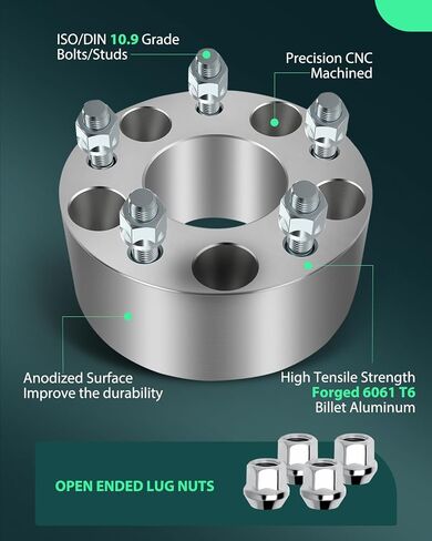 SCITOO 2Pc 2.5" inch 5x4.75 to 5x4.75 Hubcentric Wheel Spacers 5 Lug 12x1.5 Studs W/O Lip Compatible with for S10 Blazer for S15 in Saudi Arabia