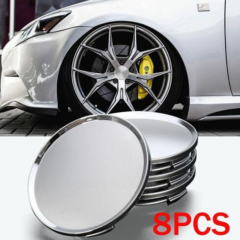 8pcs incluctal chrome car cenr center caps tyre rem hub cap cover cover plastic abs in Saudi Arabia