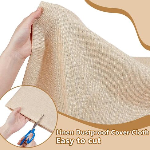 OLYCRAFT 19.7x57.5 Inch Coffee Linen Speaker Grill Cloth Linen Speaker Fabric 0.5mm Thick Stereo Fabric Replacement Mesh Cloth Dustproof Speaker Fabric for Home Stage Speakers Media KTV Boxes Repair in Saudi Arabia