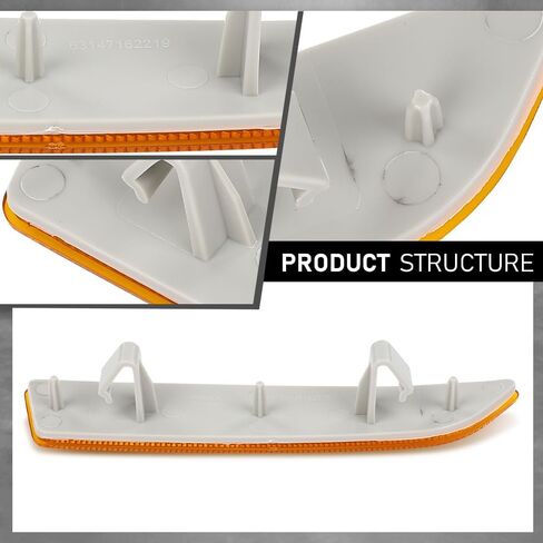 Grand Orange Front Pront Wrumper Side Marker Light متوافق مع BMW X3 E83 BASE 2007-2010 63147162219 ، 63147162220 in Saudi Arabia