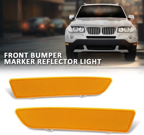 Grand Orange Front Pront Wrumper Side Marker Light متوافق مع BMW X3 E83 BASE 2007-2010 63147162219 ، 63147162220 in Saudi Arabia