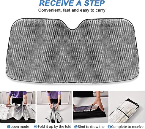 Car Windshield Sun Shade Cute Pugs Dogs Pattern Foldable Car Front Windshield Sunshade Blocks UV Rays Sun Visor Sun Heat Protection for Car Truck SUV to Keep Your Vehicle Cool,Large in Kuwait