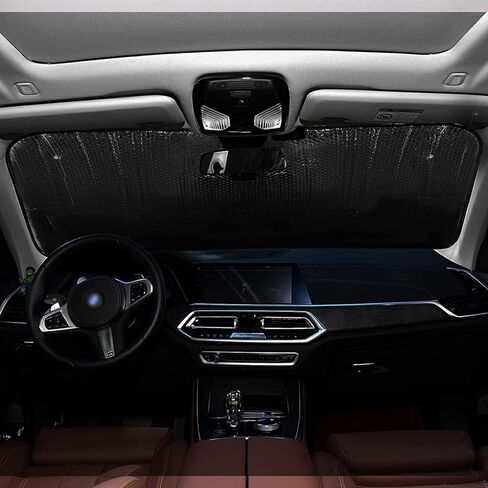 Car Windshield Sun Shade Cute Pugs Dogs Pattern Foldable Car Front Windshield Sunshade Blocks UV Rays Sun Visor Sun Heat Protection for Car Truck SUV to Keep Your Vehicle Cool,Large in Kuwait