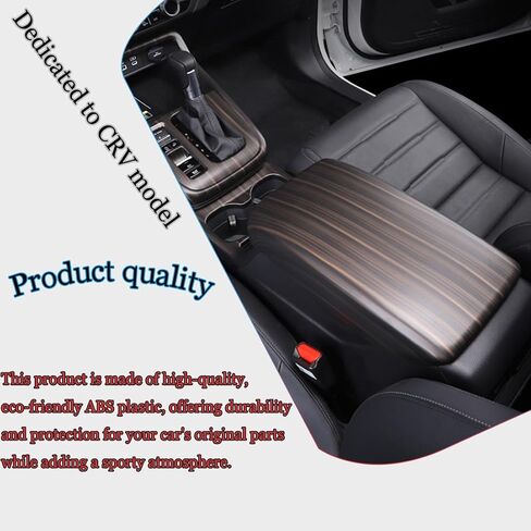 Center Console Armrest Box Panel Cover for Honda CRV CR-V 2023 2024 2025 - ABS Wood Grain Sport Interior Accessories in Saudi Arabia