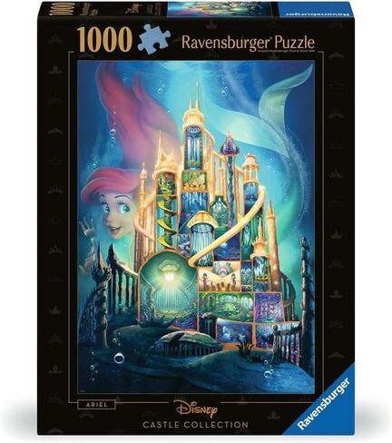 Ravensburger Disney Castles Collection - Ariel's Underwater Kingdom | 1000 قطعة Jigsaw لغز لجميع الأعمار | تقنية Softclick الفريدة النابضة بالحياة ، التصميم الخالي من الوهج | FSC معتمد in Saudi Arabia