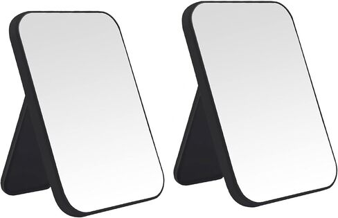 2Pcs Desktop Makeup Mirror, 8-Inch Portable Princess Mirror,Table Desk Wall Hanging Dual-Purpose Square Mirror Green in Saudi Arabia