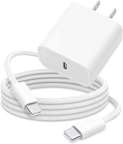 2 Pack 20W Fast Charger for AirPods 4 th Gen, AirPods Pro 2nd Generation, AirPods Max,Beats Pill 2024, iPhone 16E 16 15,iPad 11 A16 2025 Air 13 USB Type C Woven Cable MacBook Pro Charging Block & More in Saudi Arabia
