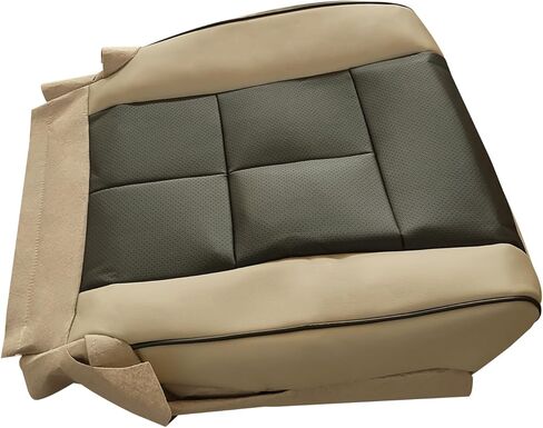 Driver Side Bottom Seat Cover Perforated Fits for Lincoln Navigator 2007-2014 Microfiber Leather, Tan/Black in Saudi Arabia
