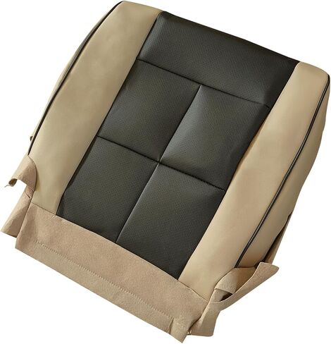 Driver Side Bottom Seat Cover Perforated Fits for Lincoln Navigator 2007-2014 Microfiber Leather, Tan/Black in Saudi Arabia