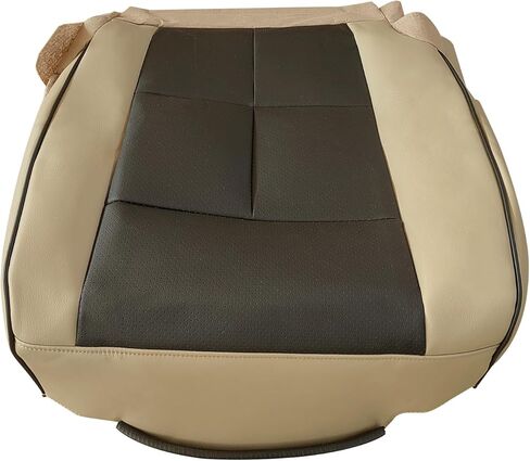 Driver Side Bottom Seat Cover Perforated Fits for Lincoln Navigator 2007-2014 Microfiber Leather, Tan/Black in Saudi Arabia