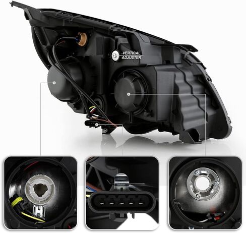 ACANII - For [Halogen Model] 2010-2015 Chevy Equinox Black Upgrade Style LED Tube Headlights Headlamps Pair Left+Right in Saudi Arabia