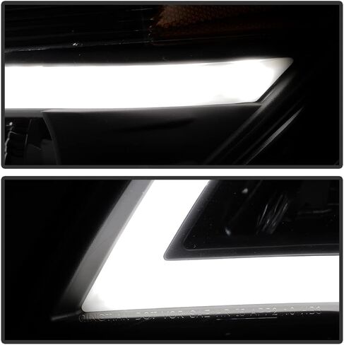 ACANII - For [Halogen Model] 2010-2015 Chevy Equinox Black Upgrade Style LED Tube Headlights Headlamps Pair Left+Right in Saudi Arabia