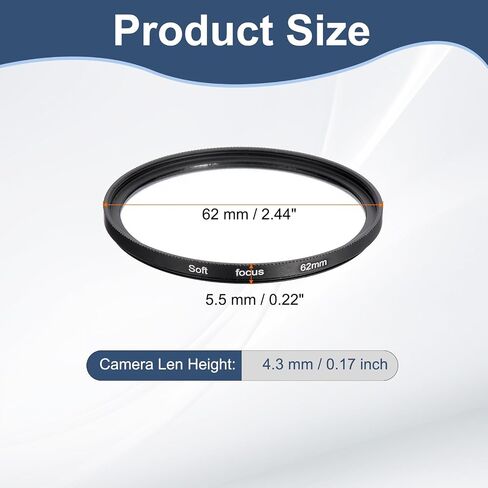 PATIKIL 37mm Mist Filter, Dreamy Soft Diffusion Filter Fog Effect Camera Lens Filter Slim Optical Glass with Lens Cap for Video Vlog Portrait Photography, Black in Saudi Arabia
