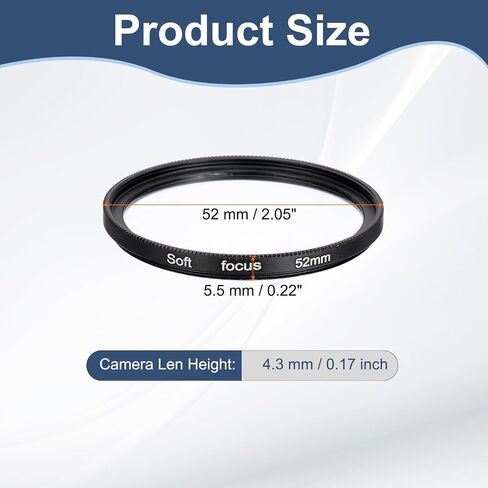 PATIKIL 37mm Mist Filter, Dreamy Soft Diffusion Filter Fog Effect Camera Lens Filter Slim Optical Glass with Lens Cap for Video Vlog Portrait Photography, Black in Saudi Arabia