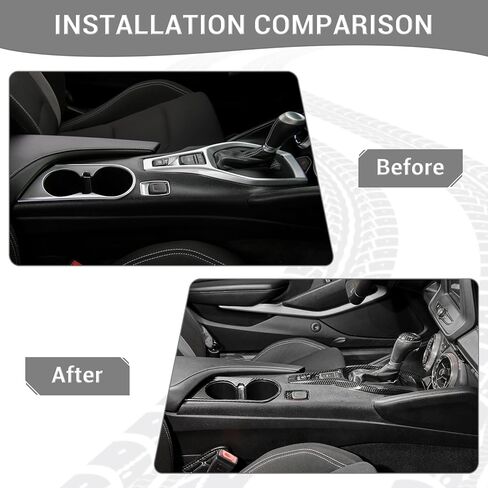 ل Camaro Carbon Carbon Center Center Censole Gear Defer Cover for Chevrolet Camaro 2017-2023 Black Carbon Carbon Liber Leaps INSTORIES 4PCS in Kuwait