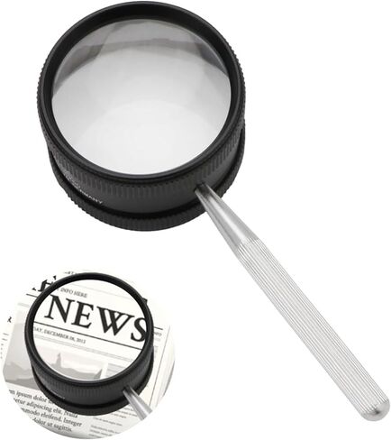 Rongon Handheld Magnifying Glass for Close Work, 35X High Clarity Reading Magnifiers Portable Loupe for Macular Degeneration, Seniors Reading, Inspection, Jewelry, Exploring （Diameter:50mm/1.97"） in Kuwait