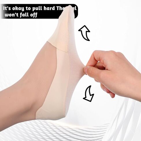 Giantree 5 Pairs No Show Socks, Flat Socks for Women, Black No Show Socks Nylon Socks Silk Sock Liners, Low Cut Liners Non Slip Dress Socks for Invisible, Loafers, Sneaker, Flats, Boat Socks(Style B) in Saudi Arabia