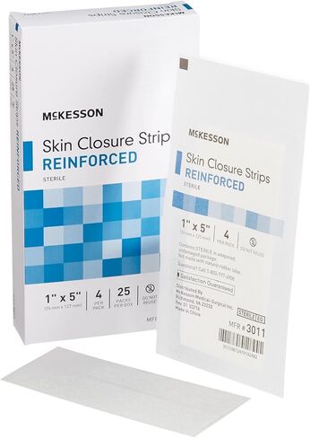 شرائح لاصق من McKesson Skin Closure ، شريط Steri المعزز لرعاية الجرح ، 1 في × 5 بوصة ، 25 العد in Saudi Arabia