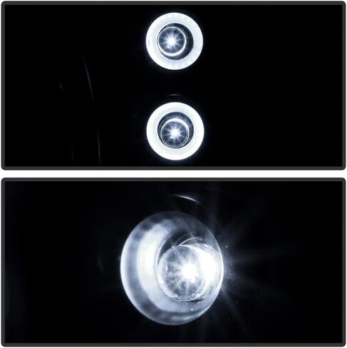 Acanii - للفترة 1987-1993 Ford Mustang Black Housing 1PC LED Strip Meadlips w/Corner Signal Light Last in Saudi Arabia
