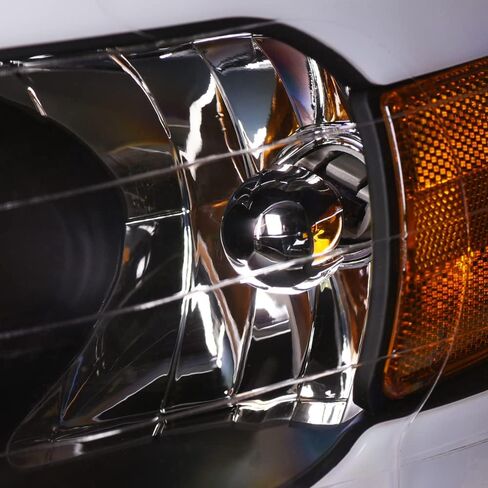 7422452134141 Compatible With 2002-2005 Dodge Ram 1500/2003-2005 2500 3500 DRL LED Strip Bar Black Housing Headlights With Amber Reflector in Kuwait