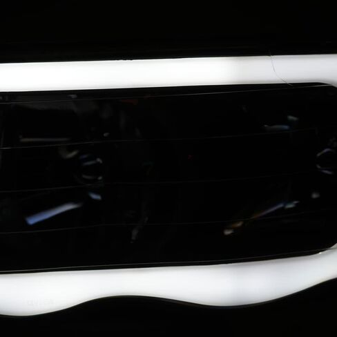 7422452134141 Compatible With 2002-2005 Dodge Ram 1500/2003-2005 2500 3500 DRL LED Strip Bar Black Housing Headlights With Amber Reflector in Kuwait