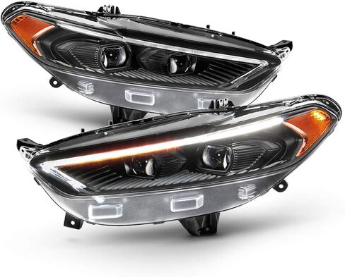 Acanii - لعام 2013-2016 Ford Fusion LED Switchback Switch Projector المصابيح الأمامية المصابيح الأمامية المصابيح الأمامية المطبوعة اليسرى+اليمين in Saudi Arabia