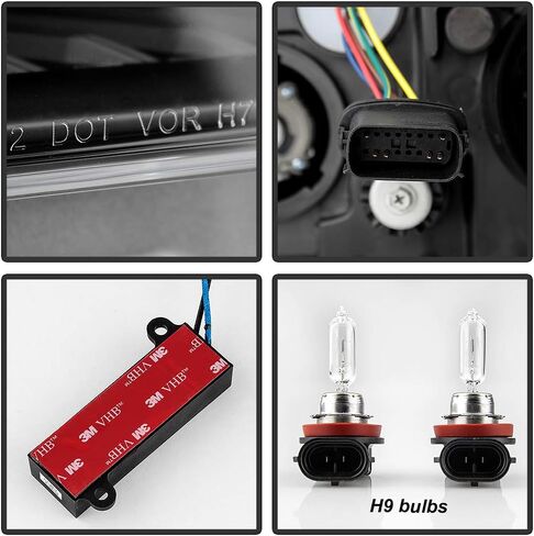 Acanii - لعام 2013-2016 Ford Fusion LED Switchback Switch Projector المصابيح الأمامية المصابيح الأمامية المصابيح الأمامية المطبوعة اليسرى+اليمين in Saudi Arabia