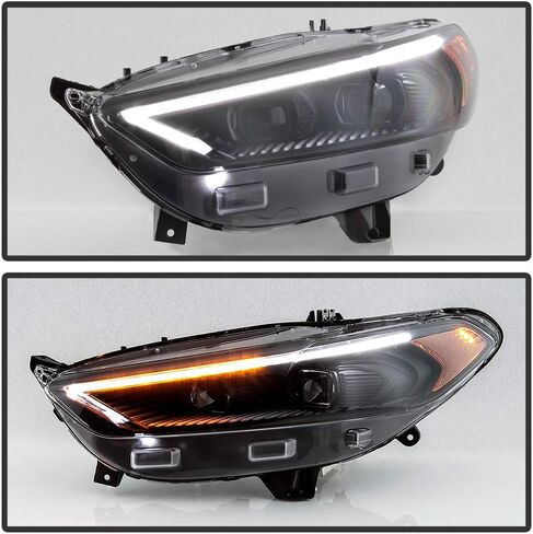 Acanii - لعام 2013-2016 Ford Fusion LED Switchback Switch Projector المصابيح الأمامية المصابيح الأمامية المصابيح الأمامية المطبوعة اليسرى+اليمين in Saudi Arabia