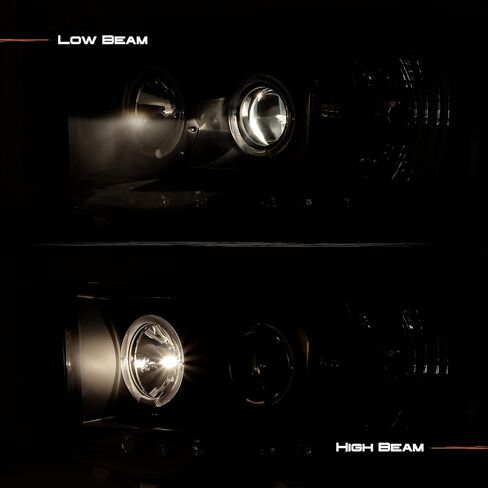 Akkon - للفترة 2002-2005 Dodge Ram 1500 | 2003-2005 RAM 2500 3500 Black Dual Halo Projector Projector Set Set in Kuwait