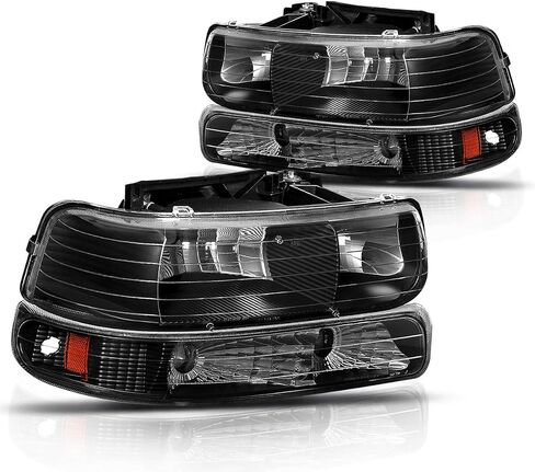 PM PRESTOROR 4PCS ANDRAIDS ANDREWBLY+مصابيح المصد متوافقة مع 99-02 Chevy Silverado 1500/00-06 Suburban 1500 ، Chrome Housing Corner in Saudi Arabia
