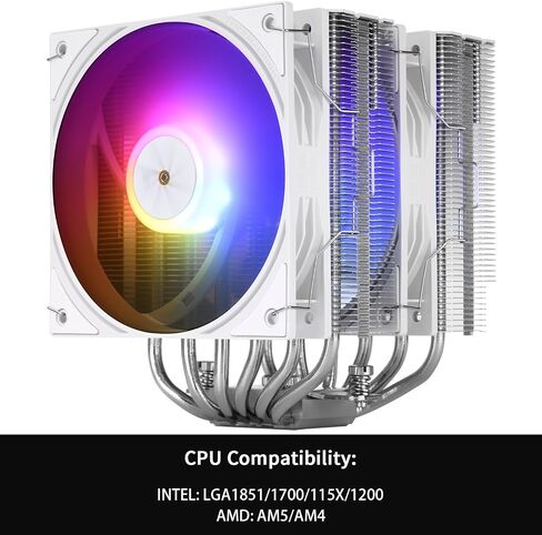 Thermalright Peerless Assassin 120 ARGB Black V3 CPU Air Cooler,6 Heat Pipes CPU Cooling,Dual 120MM CPU Fans,Black Top Cover,for AM4/AM5/Intel lga1851/1700/115X/1200/2011,PC Heat Sink Cooler in Saudi Arabia