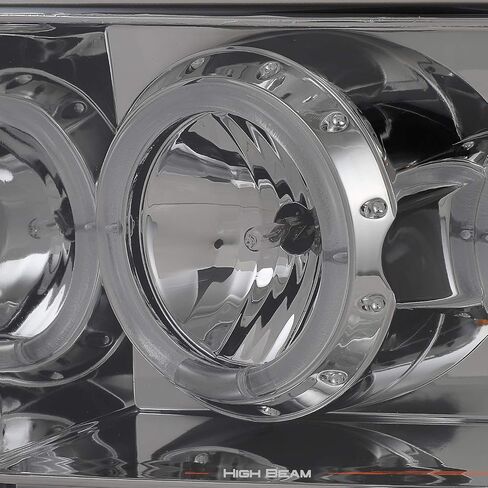AKKON - For 2002-2005 Dodge Ram 1500 | 2003-2005 Ram 2500 3500 Black Dual Halo Projector Headlights Pair Set in Saudi Arabia