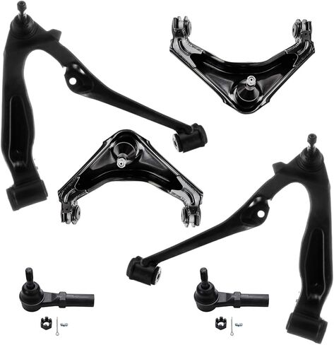 Detroit Axle - مجموعة التعليق الأمامية لـ Chevy GMC Sierra Silverado 2500 3500 HD ، ضواحي Avalanche Yukon XL 2500 H2 ، 4 أذرع التحكم العلوية والسفلية مع مفاصل الكرة 2 قضبان التعادل الخارجية بديلة in Saudi Arabia