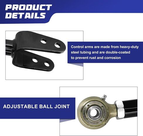 Front Adjustable Upper Control Arms w/Ball Joint 0-6" Lift Replacement for 2007-2018 Jeep Wrangler JK/JKU in Saudi Arabia