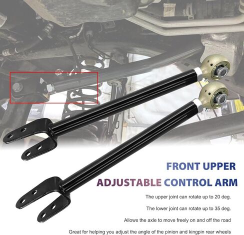 Front Adjustable Upper Control Arms w/Ball Joint 0-6" Lift Replacement for 2007-2018 Jeep Wrangler JK/JKU in Saudi Arabia