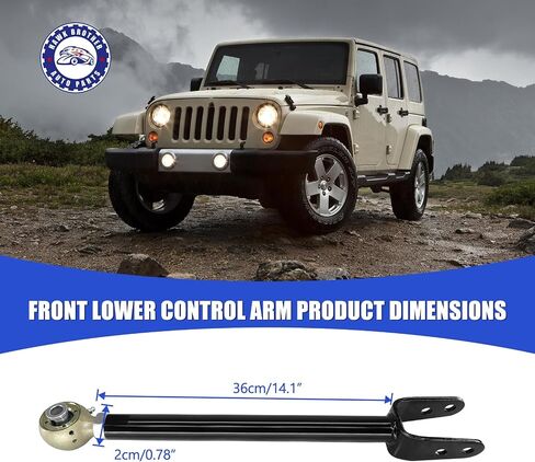 Front Adjustable Upper Control Arms w/Ball Joint 0-6" Lift Replacement for 2007-2018 Jeep Wrangler JK/JKU in Saudi Arabia