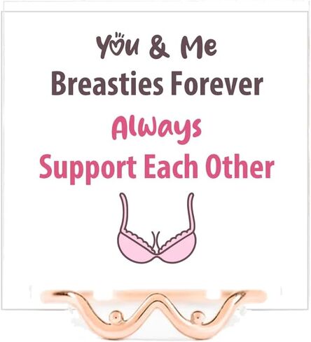 Chin Up Tits Out Boobie Ring For Women, Adjustable Funny Tits Playful Personalized Tits Confidence Statement Gifts Jewelry in Kuwait