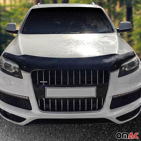 OMAC Front Bug Shield Hood Deflector Guard fits Audi Q7 2007-2015 Smoke Black in Saudi Arabia