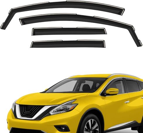 Extra Durable Window Deflectors in-Channel Window Visors Rain Guards Fit for Murano 2015-2024, Sun Visors, Wind Vent for Shades, Exterior Car Accessories - 4 pcs. AG0938 in Saudi Arabia