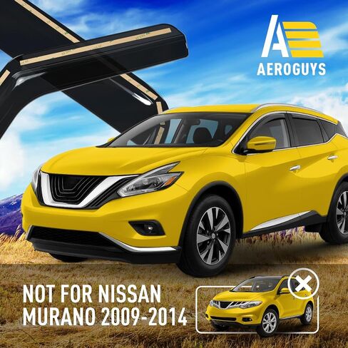 Extra Durable Window Deflectors in-Channel Window Visors Rain Guards Fit for Murano 2015-2024, Sun Visors, Wind Vent for Shades, Exterior Car Accessories - 4 pcs. AG0938 in Saudi Arabia