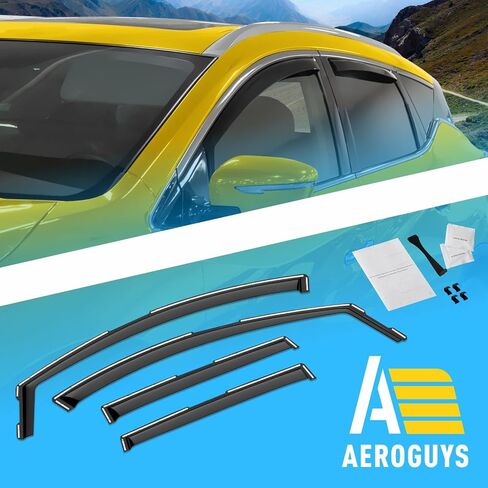 Extra Durable Window Deflectors in-Channel Window Visors Rain Guards Fit for Murano 2015-2024, Sun Visors, Wind Vent for Shades, Exterior Car Accessories - 4 pcs. AG0938 in Saudi Arabia