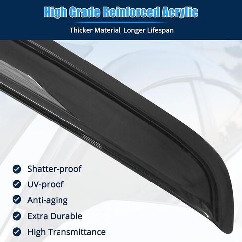FreeMotor802 Tape-On Window Vissors Sun Rain Hain Nusts for 2014-2024 Mitsubishi Mirage Hatchback | تنحرف الرياح في نافذة الرياح التي تنفّفها بزواج الرياح على طراز Slim Style Smoke Tinted Acrylic 4 PCS in Kuwait