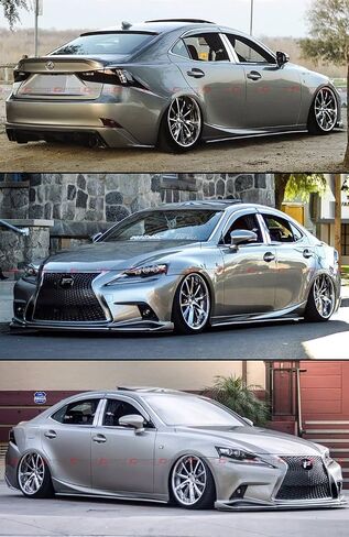 JDM VIP Smoke Tinted Chrome Trim Window Visor Rain Guard W/Clips Compatible with for 2014-2019 Lexus IS250 IS350 IS200t IS300 in Saudi Arabia