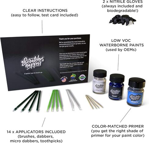 ScratchesHappen Exact-Match Touch Up Paint Kit - Mocha Metallic (YR-573M) for Honda - Preferred (Paint + Clear Coat + Primer) in Saudi Arabia
